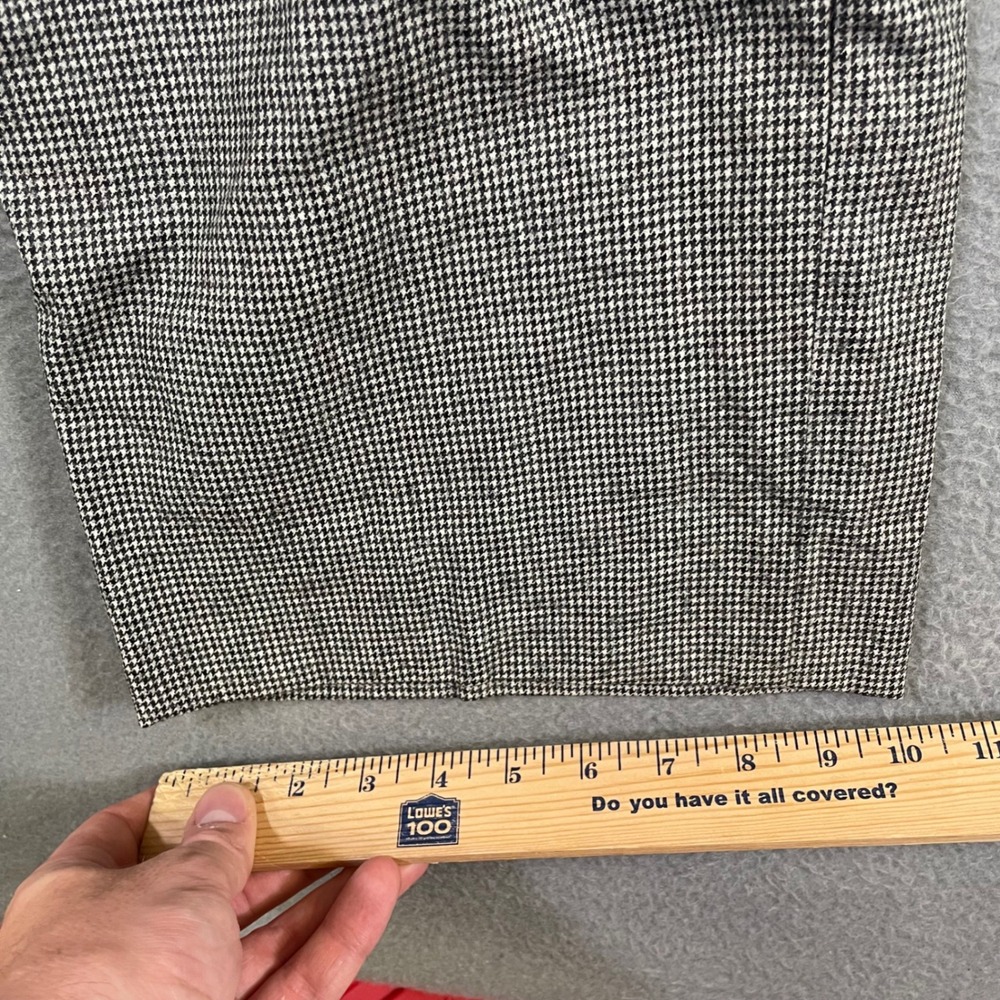 Barry I Bricken Wool Trousers Mens 36x30 Houndstooth Pleated Vintage USA - Picture 6 of 8